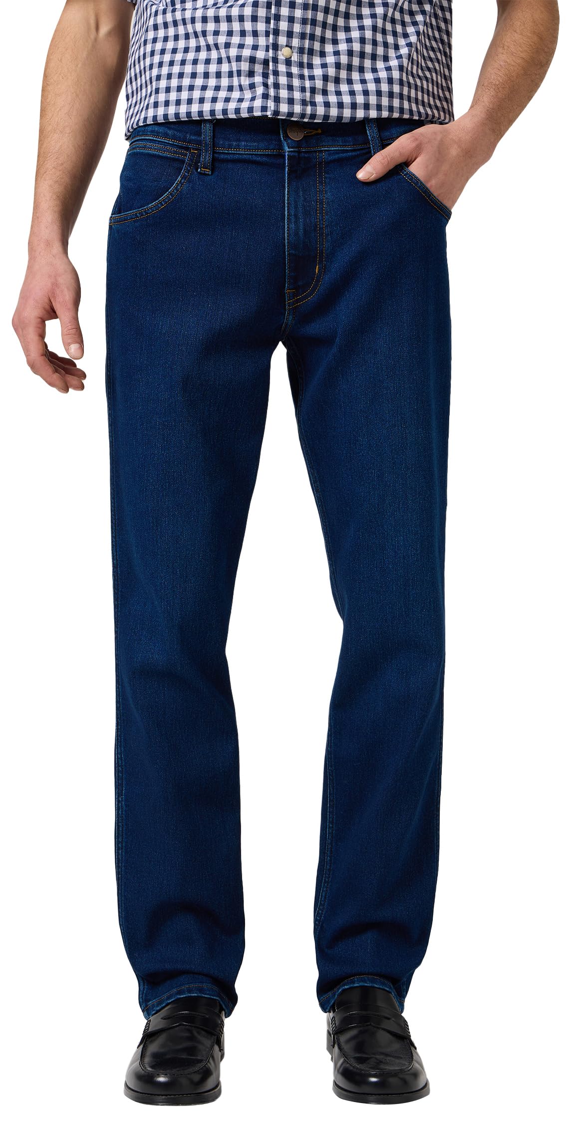 Wrangler Men's Greensboro Jeans, Cosmic Blue, 33/34