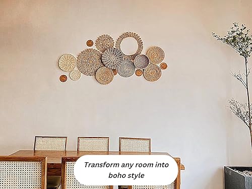 Miniatura 8 de Wall Basket Decor, Basket Wall Decor, Boho Wall Baskets, Boho Basket Wall Decor, Basket Wall Decor Set, Boho Wall Basket Decor Set 16