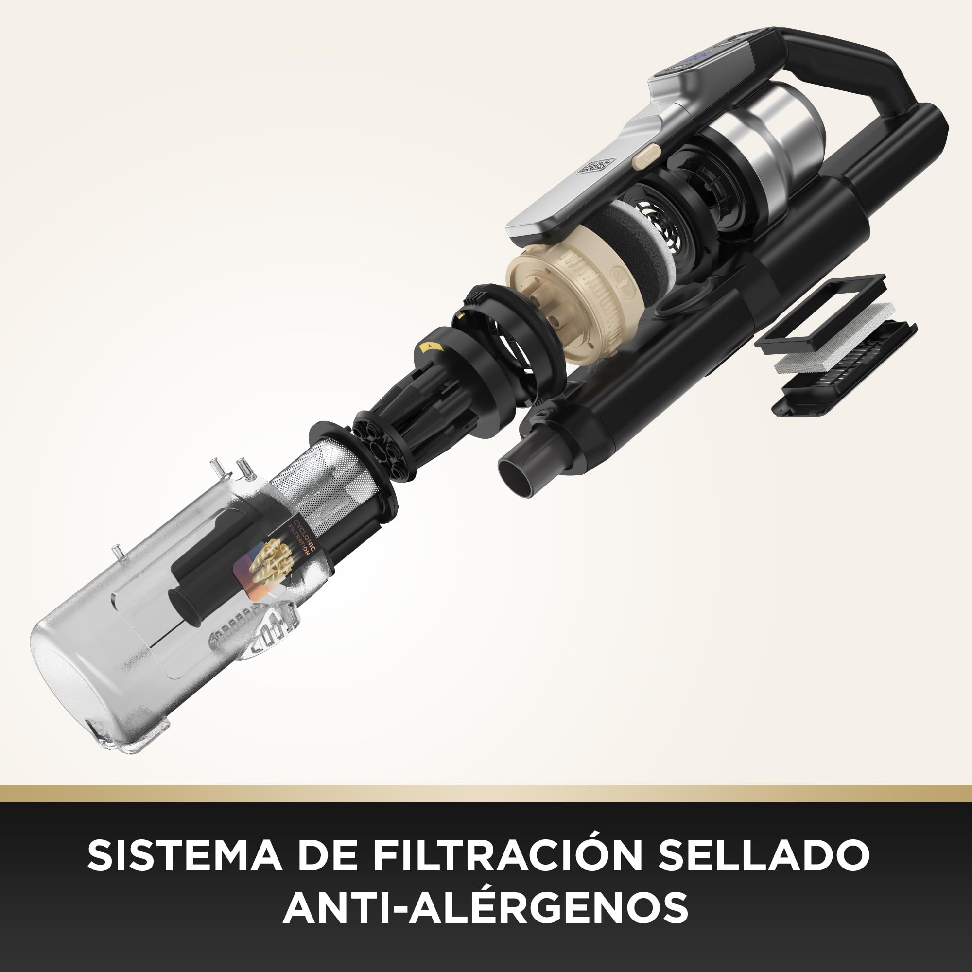 BLACK+DECKER POWERSERIES PREMIER Aspiradora escoba sin cable de 18 V, BSV525BLPA-QW