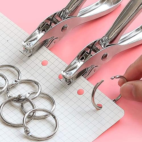 Miniatura 6 de KINGFOREST 100 anillos de carpeta de 1 pulgada, anillos de acero chapado en níquel, anillos de carpeta de hojas sueltas, llaveros, anillos de metal