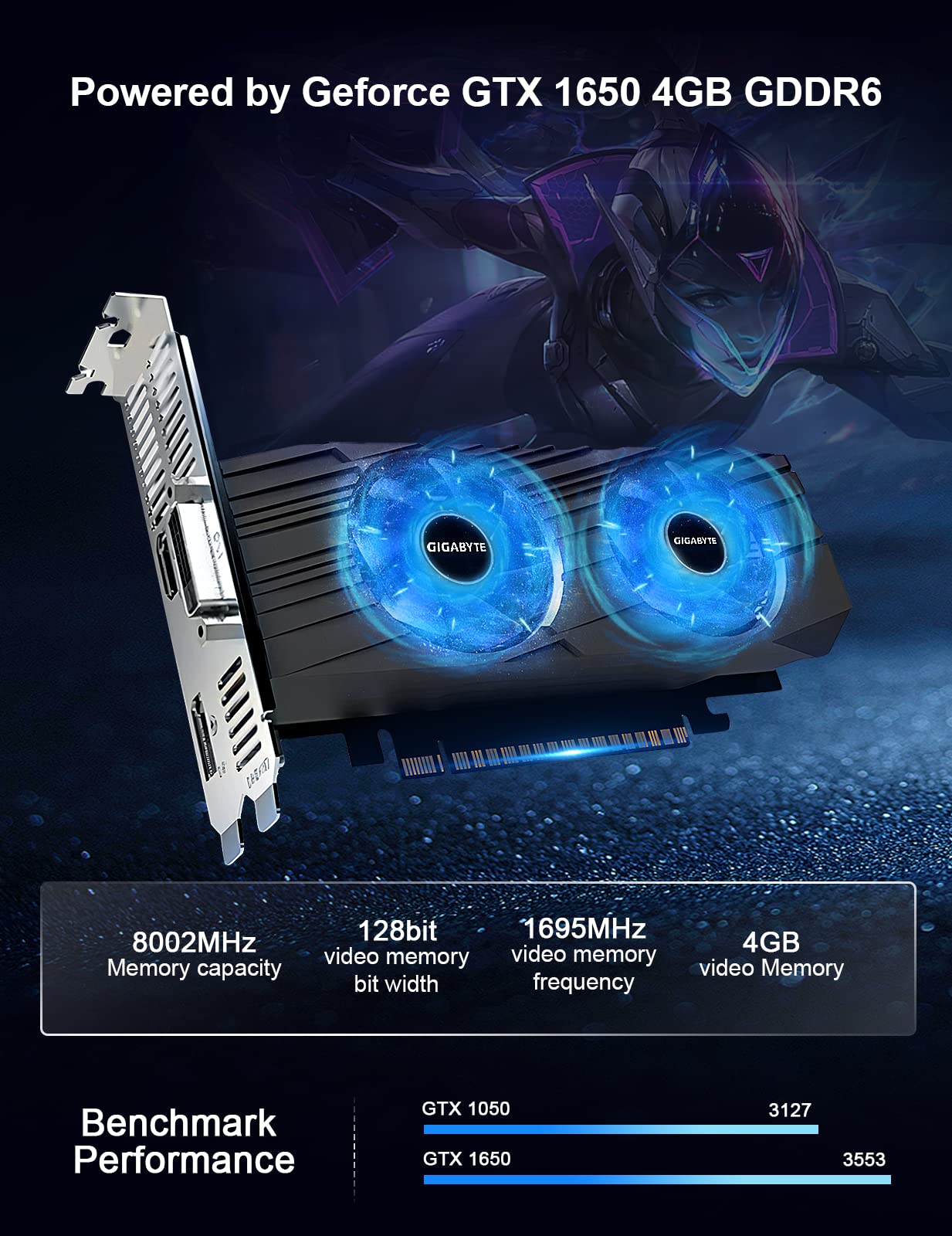 HYSTOU PC Mini Gaming, PC da gioco Mini Desktop Mini Gaming i7 10870H 16GB DDR4 512GB M.2 NNME SSD Mini Gaming PC con GTX1650, WiFi6/BT5.2, display a 4 schermo Windows 11 Pro Mini PC, Gigabit Ethernet