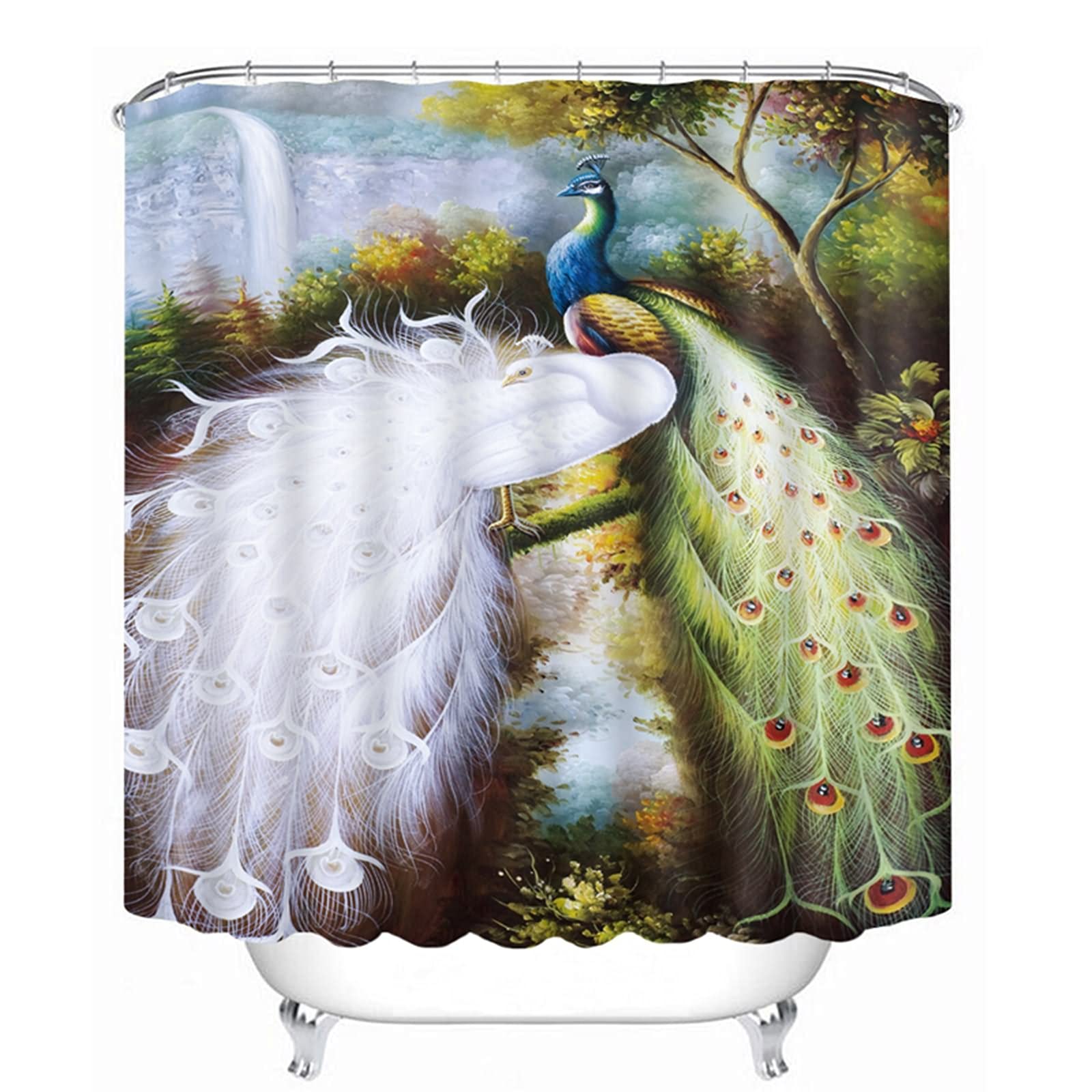 Rideau de douche japonais imperméable 200x180 vert KnSam 120g