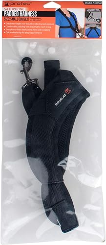 Miniatura 10 de Pro Tec - Arnés para saxofón con cierre de gatillo de metal de lujo grande modelo A306M color negro