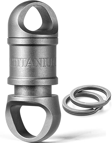 Miniatura 7 de FEGVE Llavero giratorio de liberación rápida con anillo en D de 23 pulgadas, llaveros para llaves de automóvil, mosquetón resistente (carga de