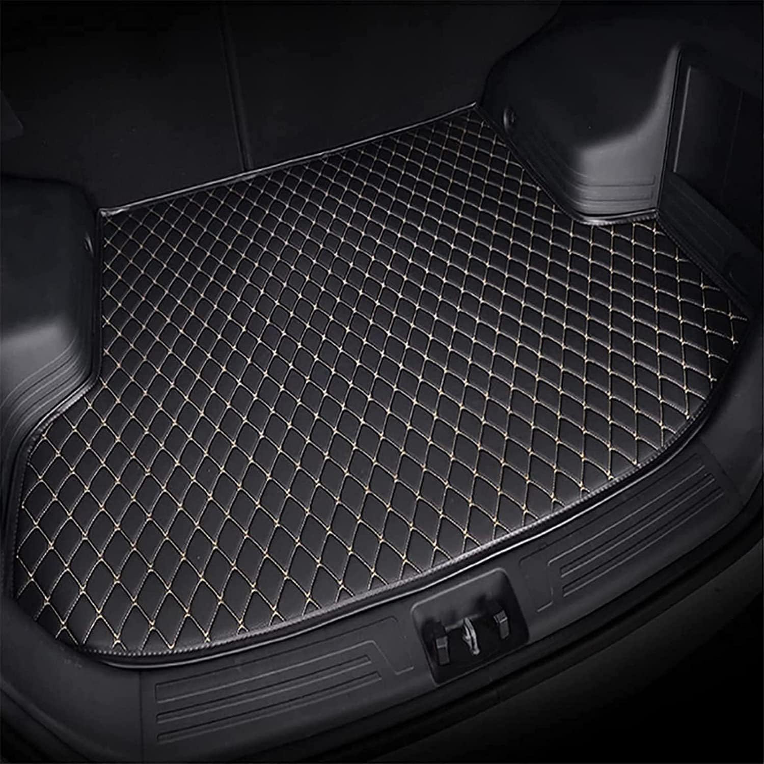 Liminfacai A/Black-Beige Liminfci Cr Boot Mts For Ki Niro Ev 2022 2023 2024-, Utomotive Tilored Lether Trunk Crgo Try Liners Wterproof Nti-Scrtch,