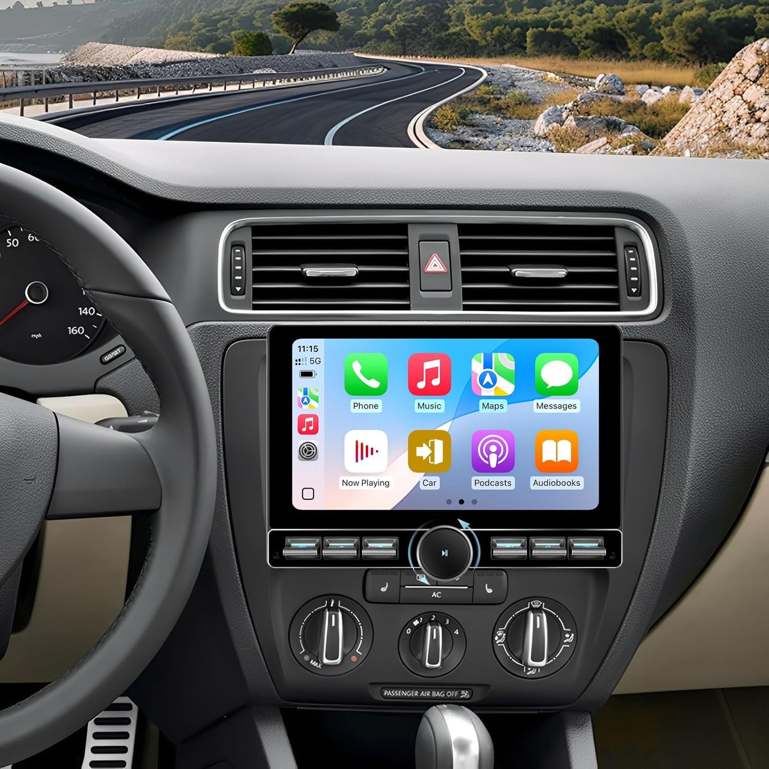 10.8" Android 15 4+64GB 8 Core for VW Passat Golf MK5 MK6 Jetta T5 EOS Polo Touran Seat Sharan Radio Car Stereo Touchscreen Wireless Carplay Android Auto DSP Bluetooth GPS FM with Reverse Camera 3 71n BHanJrL. AC SL1500