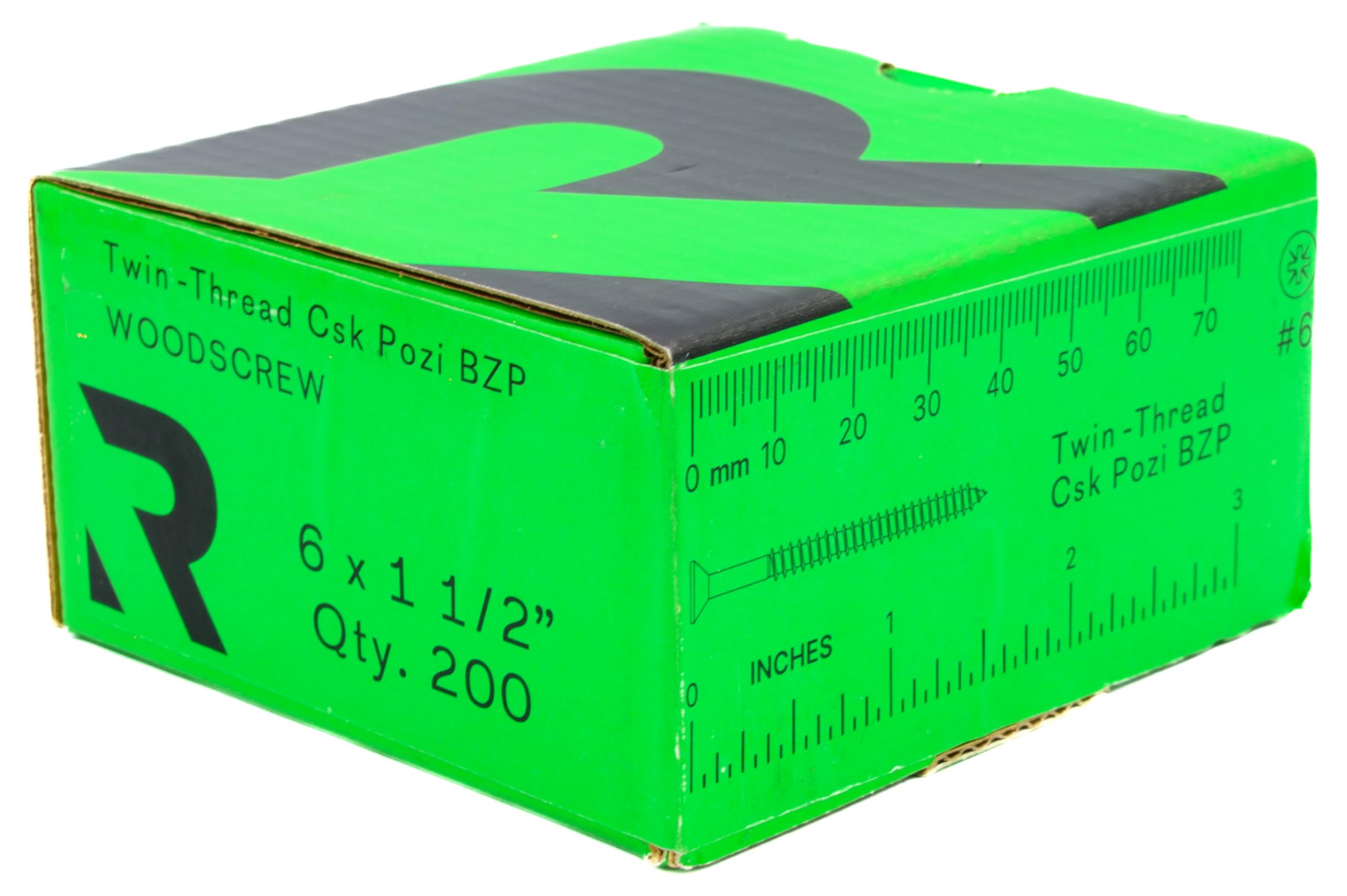 Rikä TWSR010 Woodscrew Twin-Thread CSK BZP 6 x 1 1/2in 200pk - Image 4