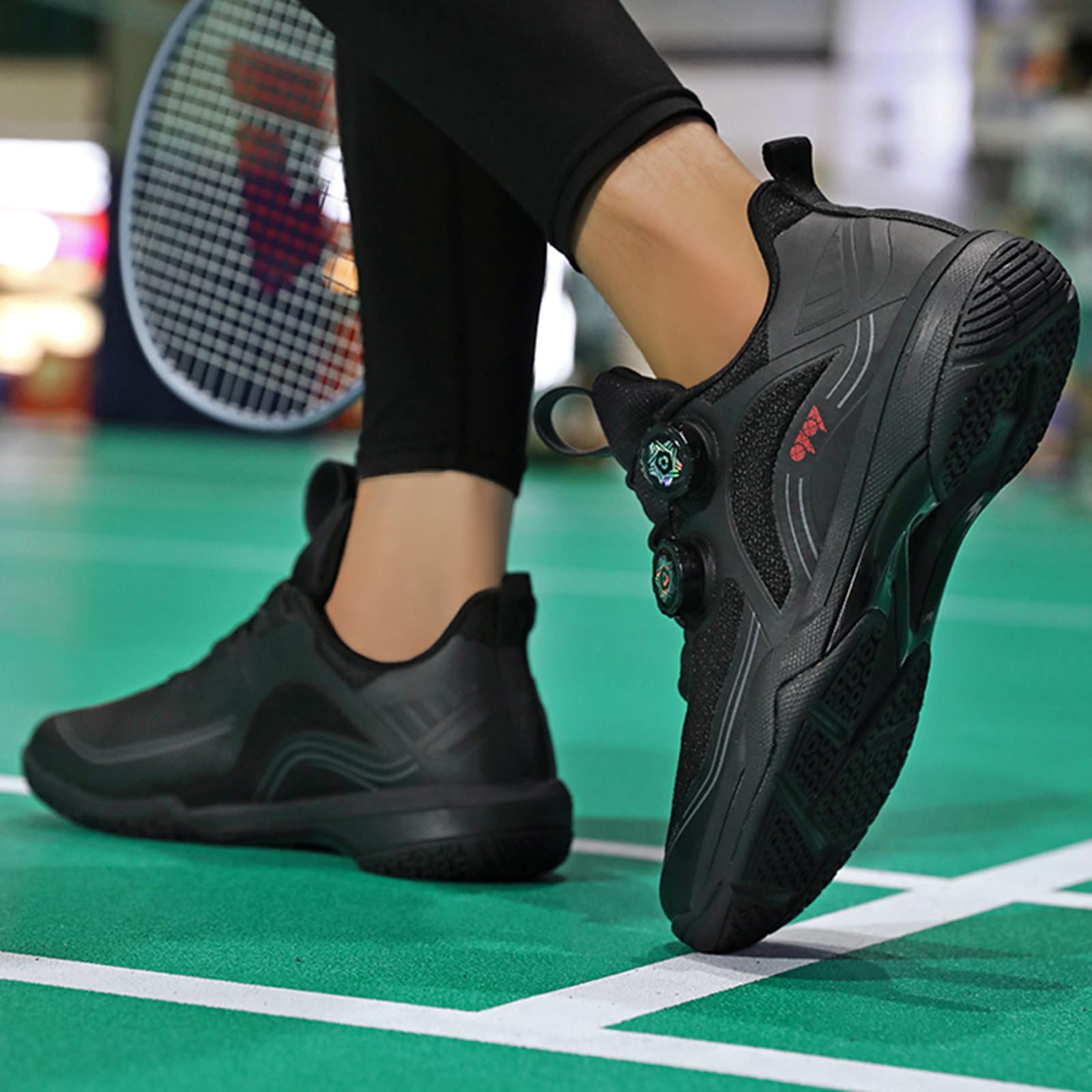 Chaussures doubles durables – Badminton/tennis de table avec filet lumière du jour