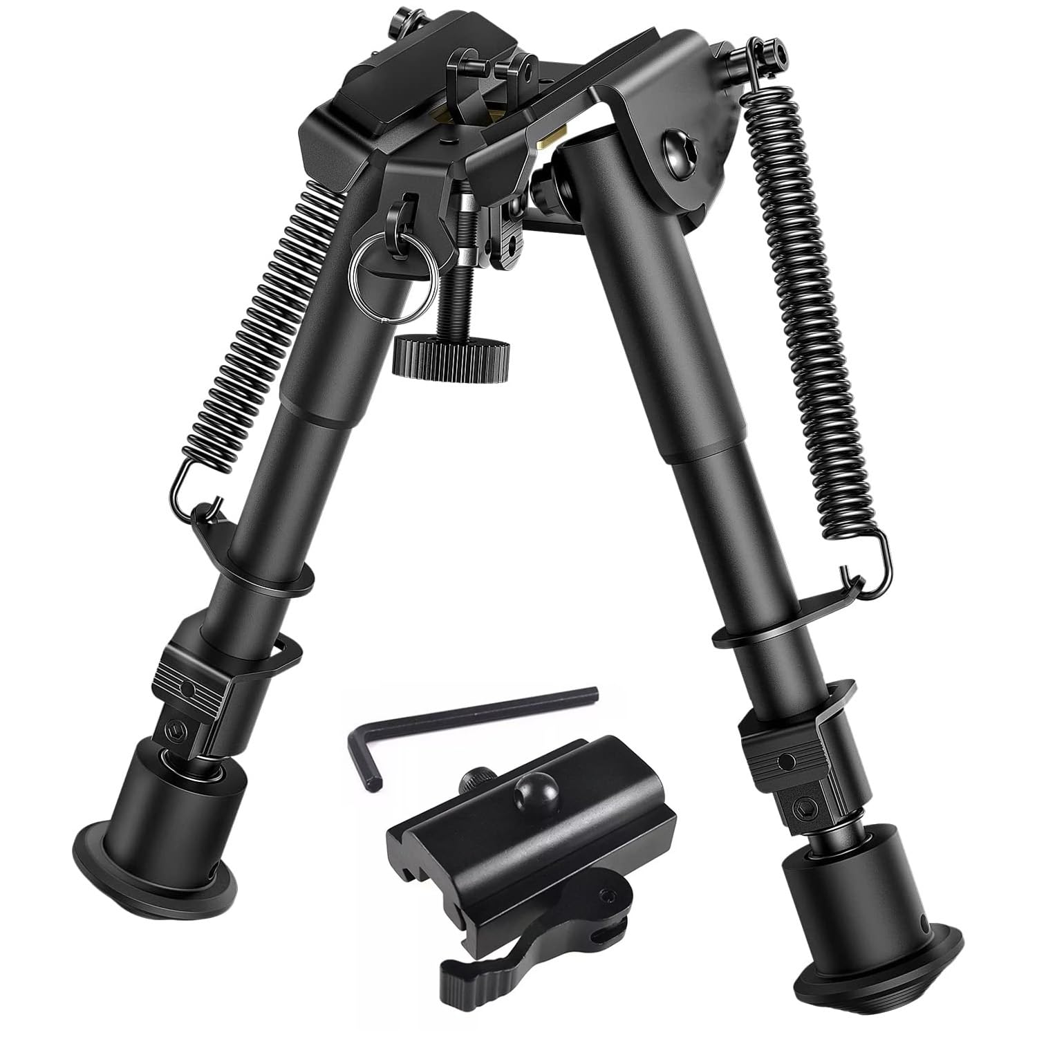 OutDoorBom Quick Detach Bipod for Picatinny Rail - Easy and Quick for Rifle Range Shooting and Hunting