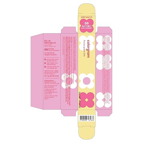 Miniatura 8 de COLORGRAM Tinte de vidrio afrutado 08 Lovely Raspberry  Tinte de labios coreano de larga duración e impermeable  Brillo de labios brillante y rocío,