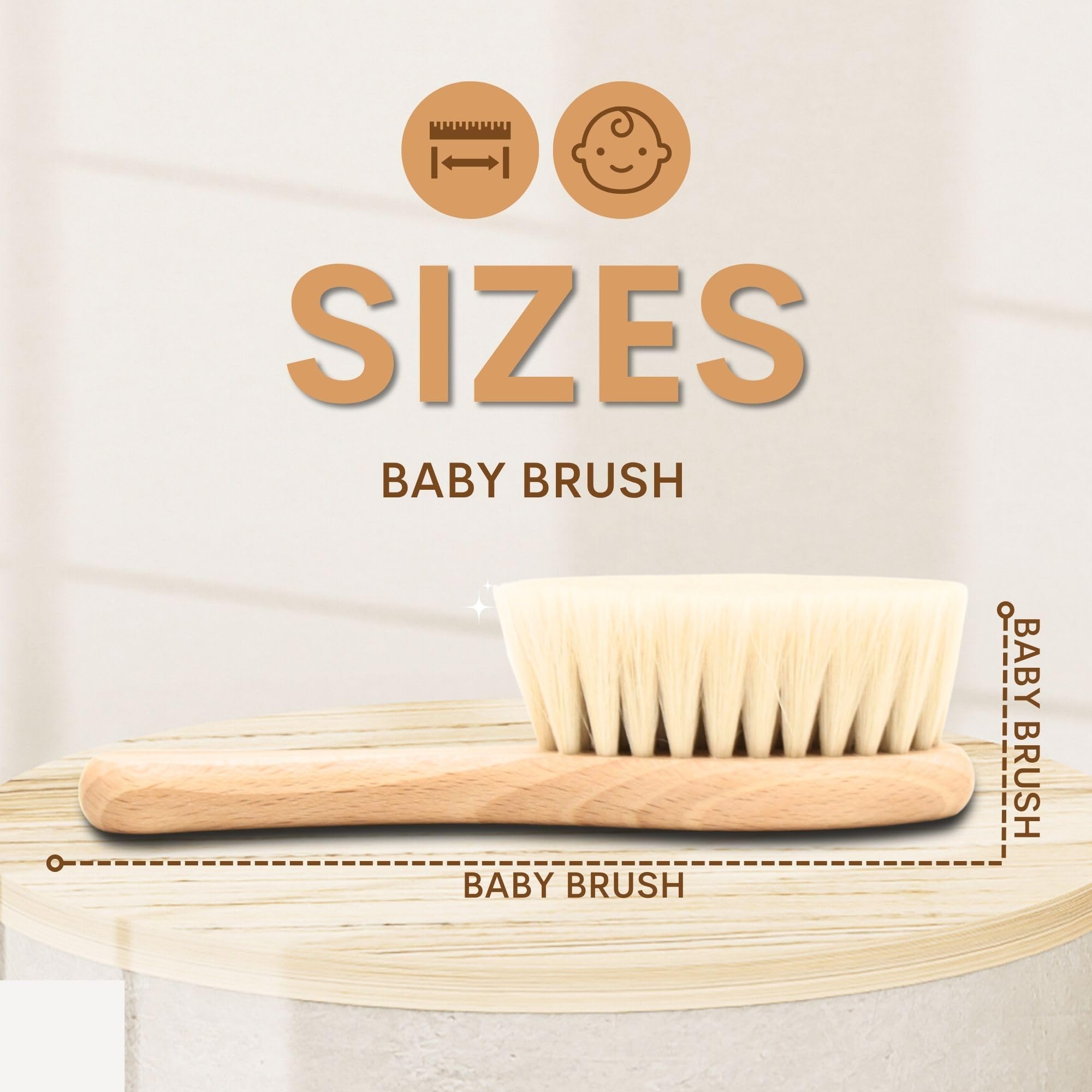 DOJA Barcelona newborn hair brush, infant grooming brush, baby hair, newborn, infant grooming - Image 4