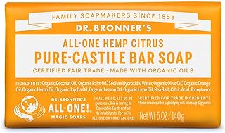 Dr. Bronner Organic Orange Citrus Scent Pure-Castile Bar Soap 5 oz. 1 pk