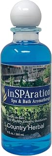 inSPAration Spa and Bath Aromatherapy 113X Spa Liquid, 9-Ounce, Country Herbal, Blue
