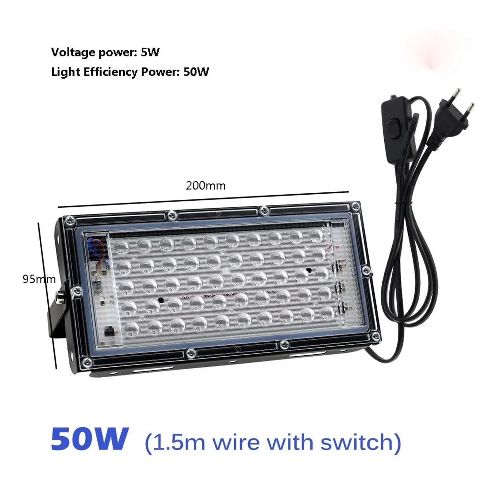 Lámpara de curado UV Lámpara de curado Ultravioleta LED 50 W y 300 (395 NM, 365, 405 NM) for impresión, pulverización, Pintura, Tinta Resina (DIY)(365nm,200W)