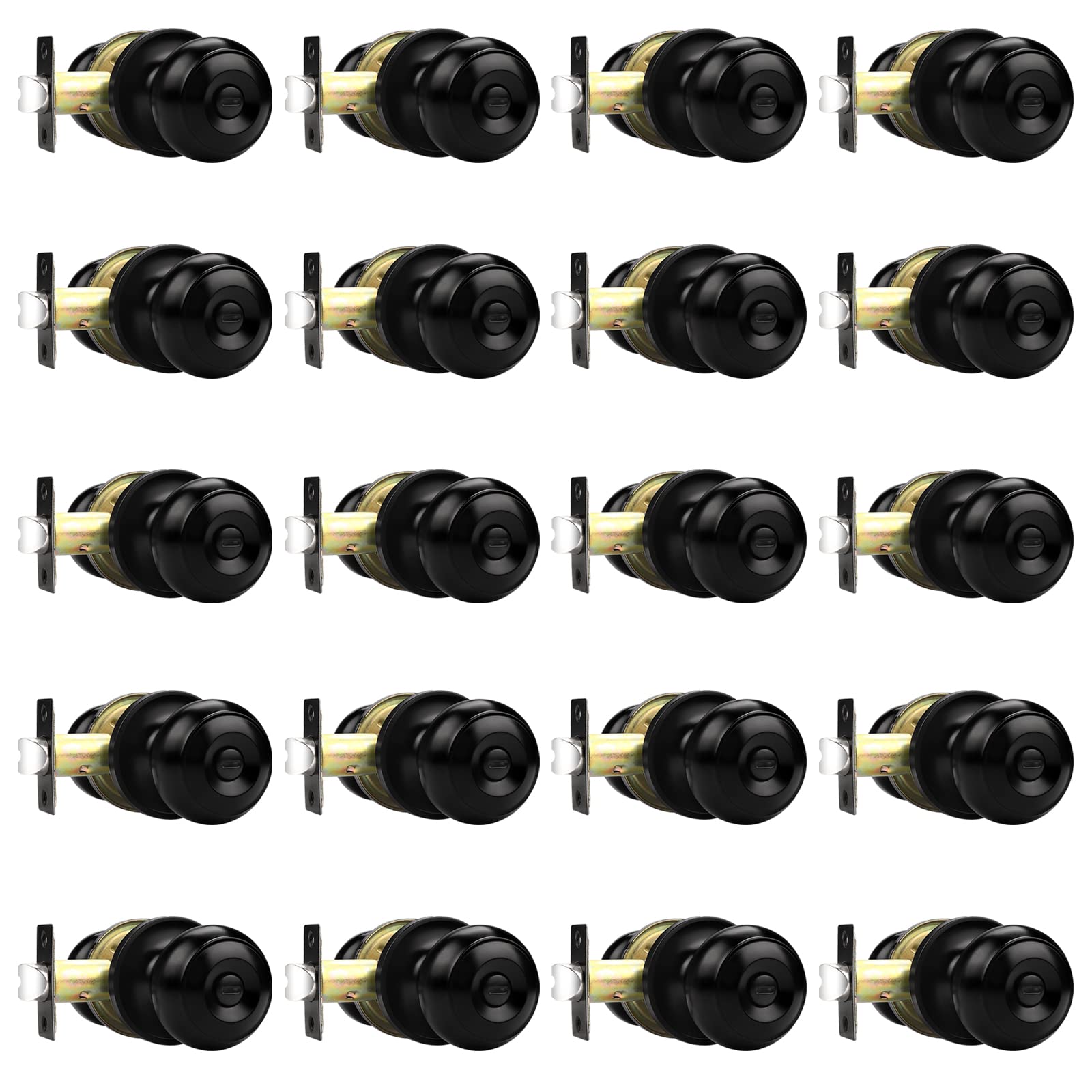 Probrico Black Door Knobs - 10 Pack -12
