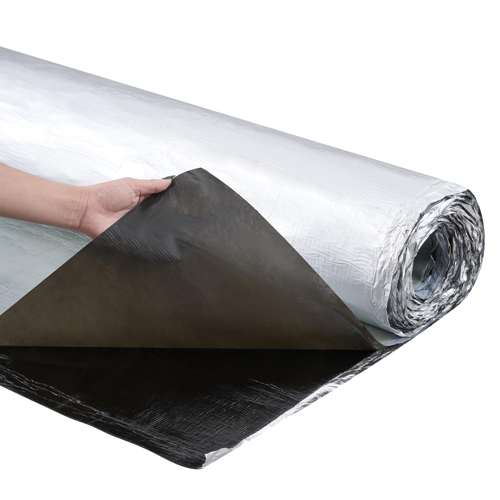 Rollo sintético impermeable para techo, membrana impermeabilizante autoadhesiva de 39 x 390 pulgadas, fácil de despegar y sellar para techos planos, cobertizos, RV, metal y techos inclinados