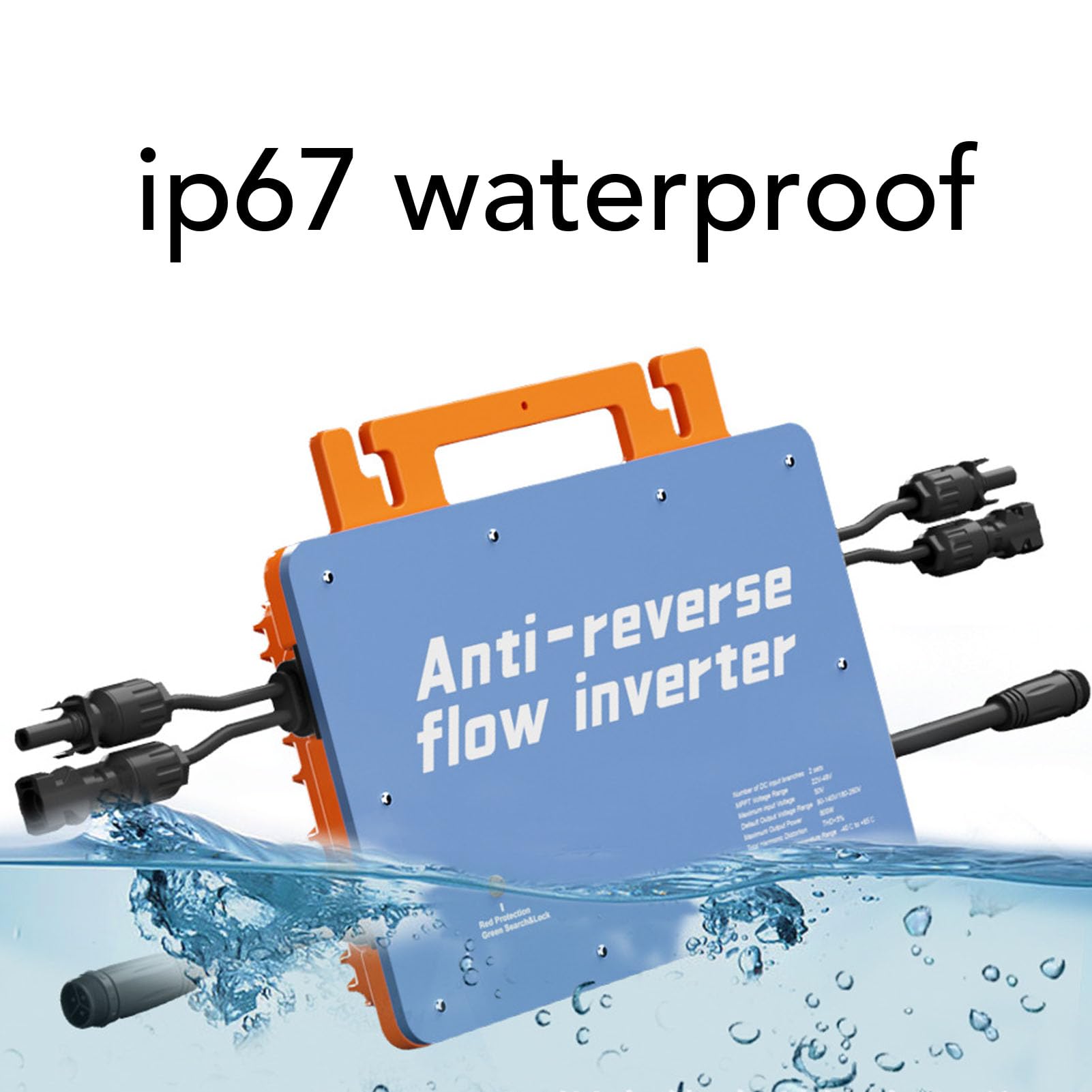 Fockety Micro -Wechselrichter mit Solargitter, IP67 Wasserdicht 800 W MPPT Pure Waving Sinus -Gitterkrawatte mit App -Steuerung, Einphase -Solarenergie -Wechselrichter für Parallel
