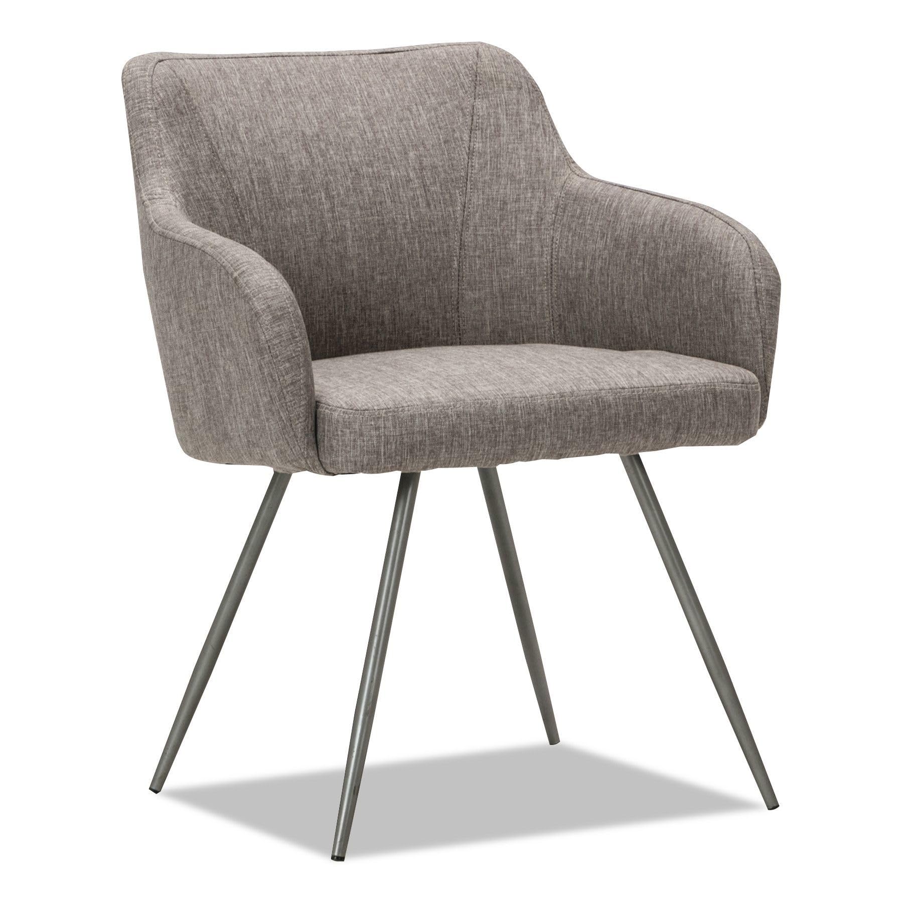 Alera Captain Series Guest Chair, Gray Tweed