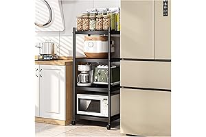 4-Shelf Rolling Utility Storage Shelving