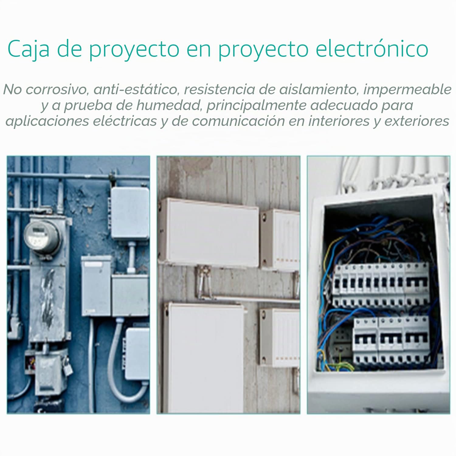 Tyenaza Caja Estanca, Cajas Registro Superficie, Carcasa de Proyecto EléCtrico de ABS IP65, Cajas de Conexiones de Cableado DIY para Equipos EléCtricos Interiores y Exteriores(158 x 90 x 60mm)