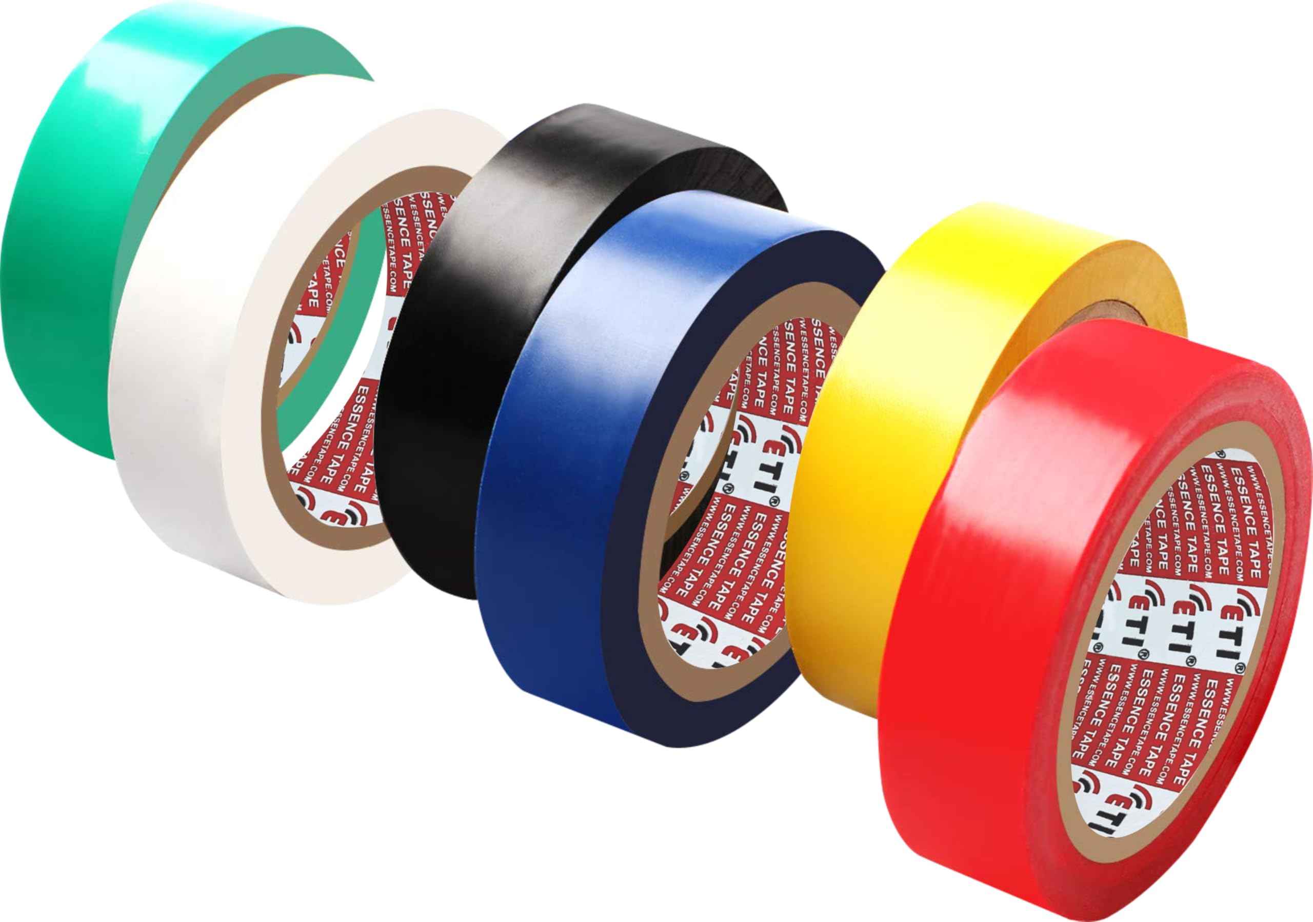Sponsored Ad - ETI PVC Insulation Electrical Tape 3/4" X8YardsX0.125mm (MULTICOLORED) (6)
