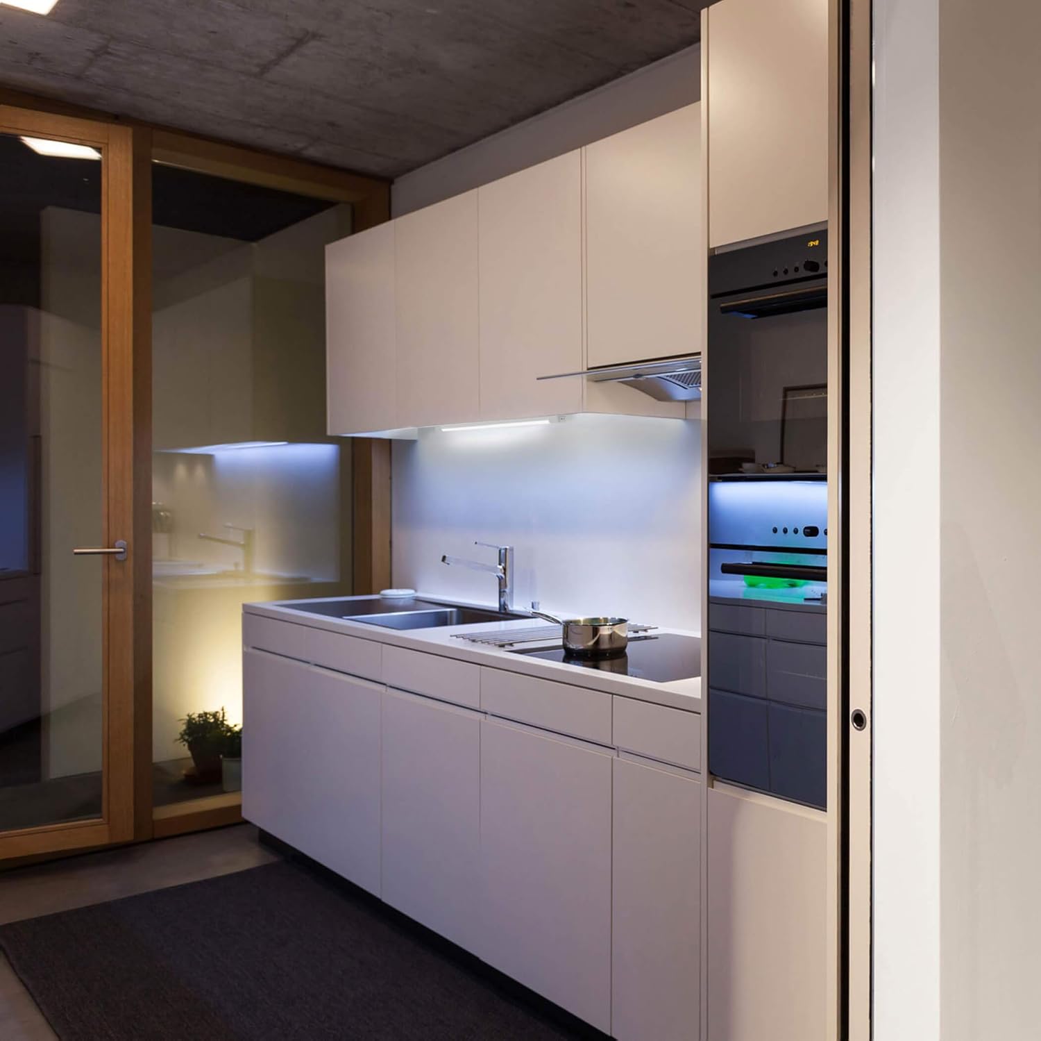 SEBSON LED Under Cabinet Light installed in a modern kitchen