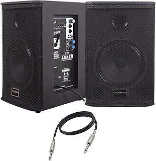 Kit caixa ativa passiva 8 225w saga usb bt fm bar auditório ar livre