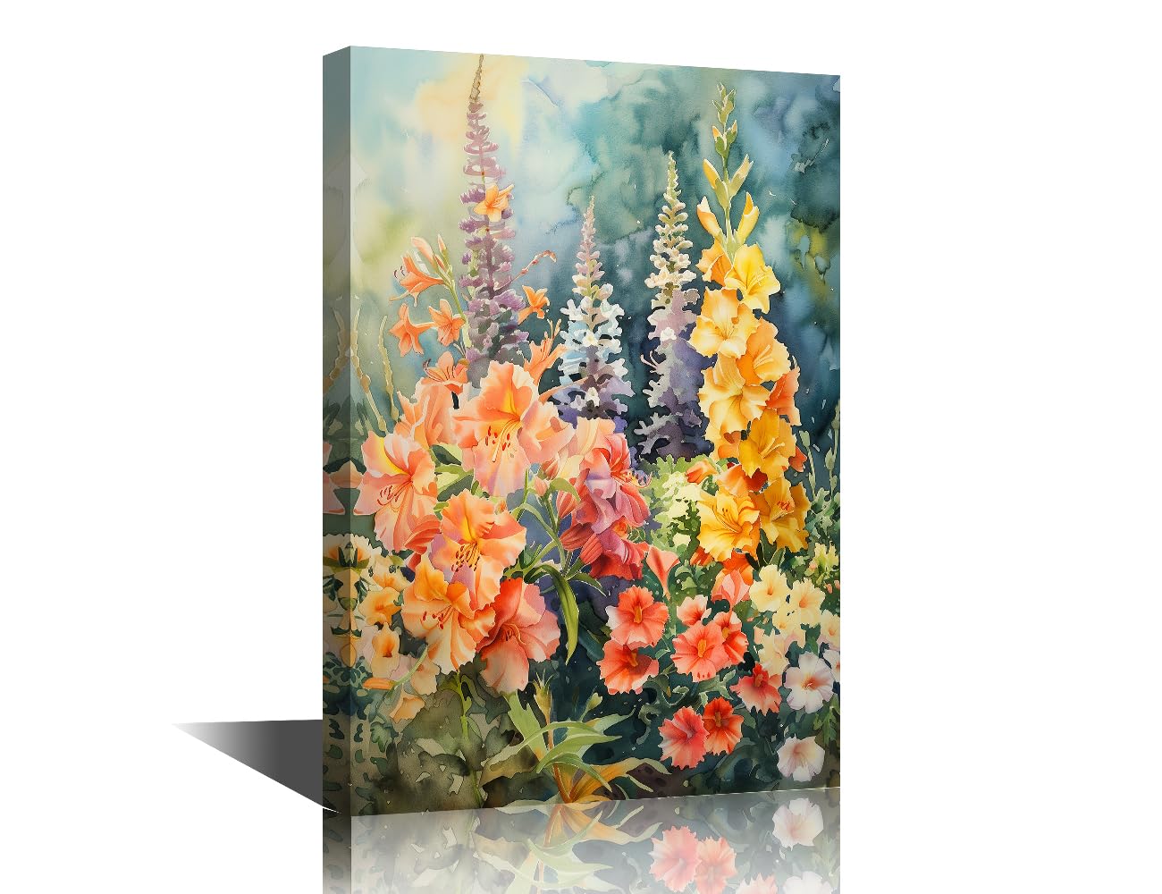 TISHIRON Vintage Canvas Painting for Living Room Beautiful Flowers Wall Art Decorations Floral Home Decor for Bedroom Bathroom Office 16" Wx24 Hx1 Panel