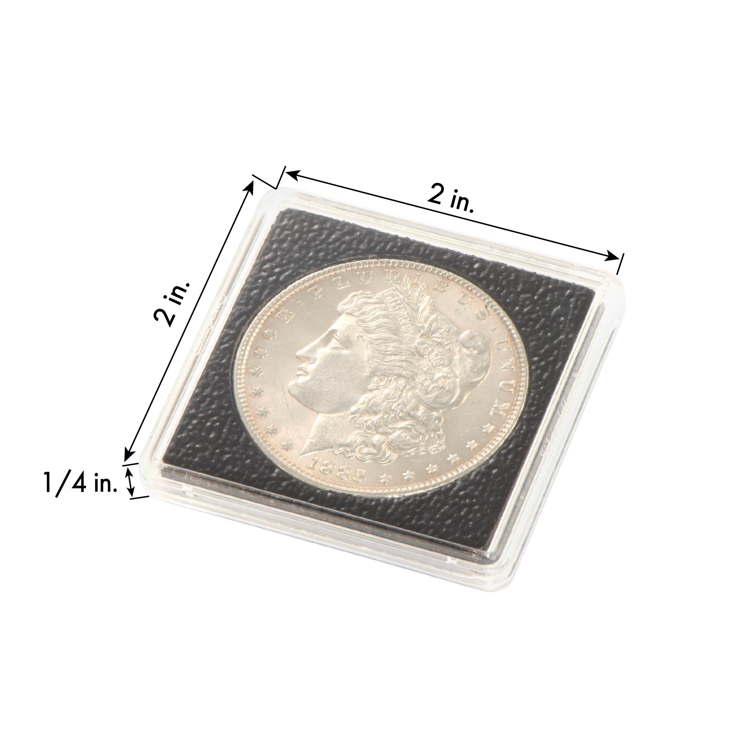 Cápsulas para monedas QUADRUM Intercept, diámetro 26 mm, negra