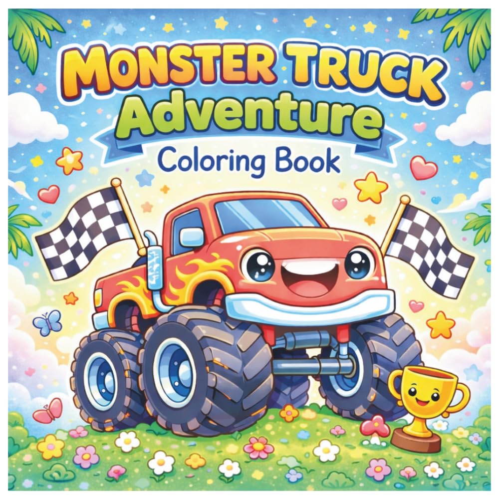 Monster Truck Adventure Coloring Book