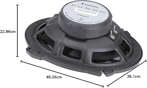 Miniatura 18 de Par de altavoces coaxiales Rockford Fosgate Punch P1694 de 6 x 9 pulgadas, 300 W, 4 vías + P1650 de 6.5 pulgadas, 220 W, 2 vías, rango completo, 4