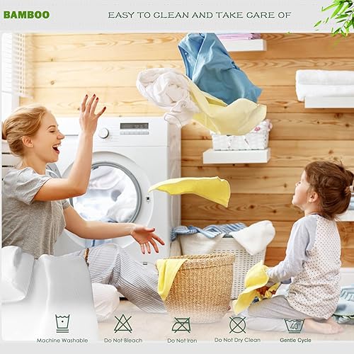 Miniatura 6 de GRT Protector de colchón impermeable de bambú de tamaño individual, funda de colchón de fibra de aire 3D, transpirable, ultra suave, no se adapta a