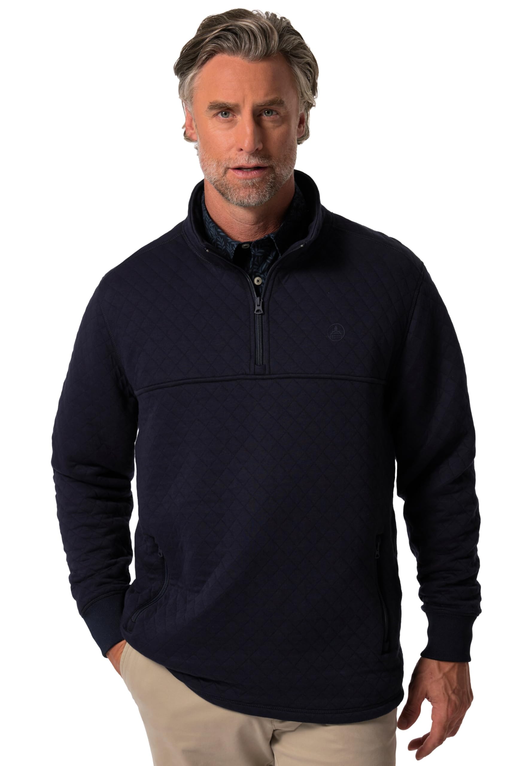 Boston Park Herren große Größen Übergrößen Menswear L-8XL Sweattroyer, Rautenstepp 833015