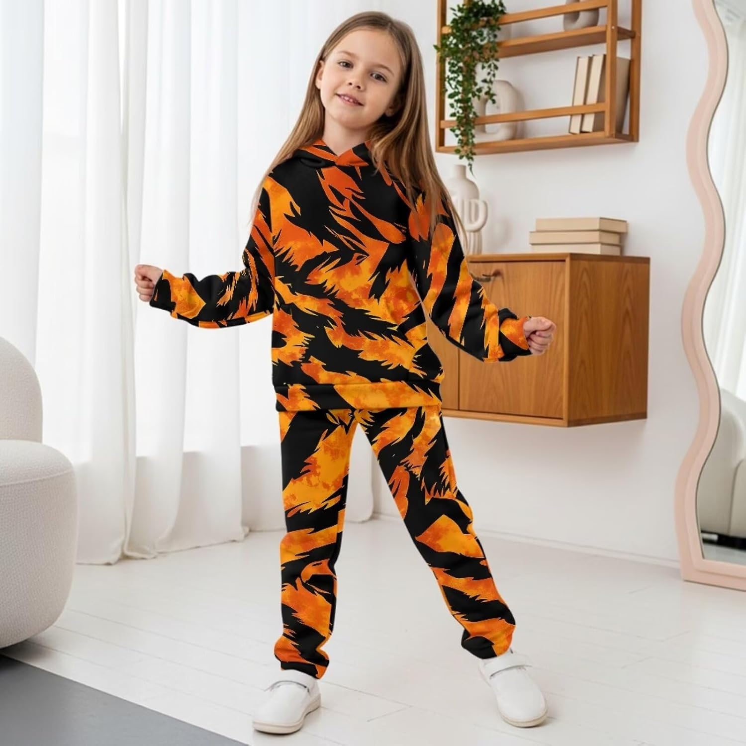 Pensura 2 Piece Soft Cozy Tracksuit Set with Pullover Hoodie & Jogger Pants for Boys Girls