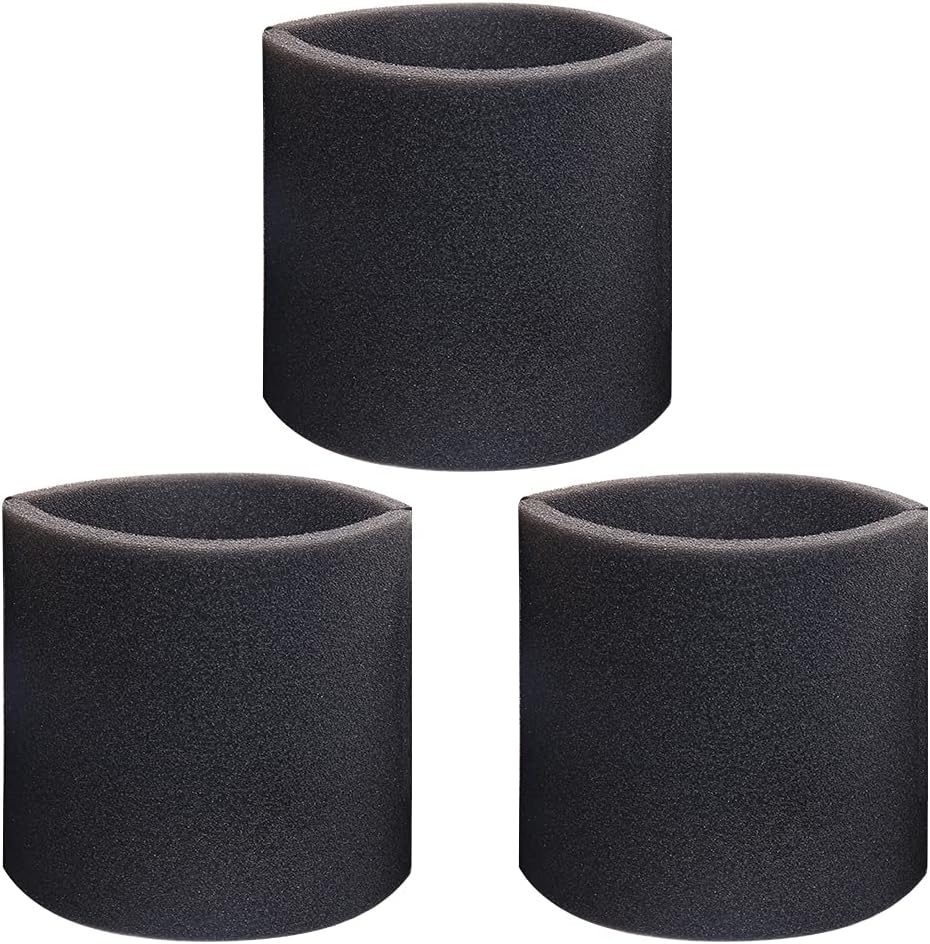 3 Pack 90585 Foam Sleeve Filter Replacements for Shop Vac for Vacmaster & for Genie Shop Wet Dry Vacuums, VF2001 Foam Filter for Wet Dry Vacuum Cleaner