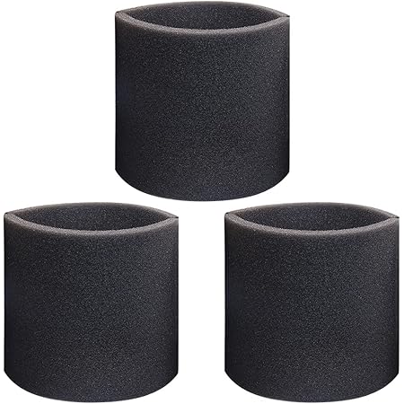 3 Pack 90585 Foam Sleeve Filter Replacements for Shop Vac for Vacmaster & for Genie Shop Wet Dry Vacuums, VF2001 Foam Filter for Wet Dry Vacuum Cleaner