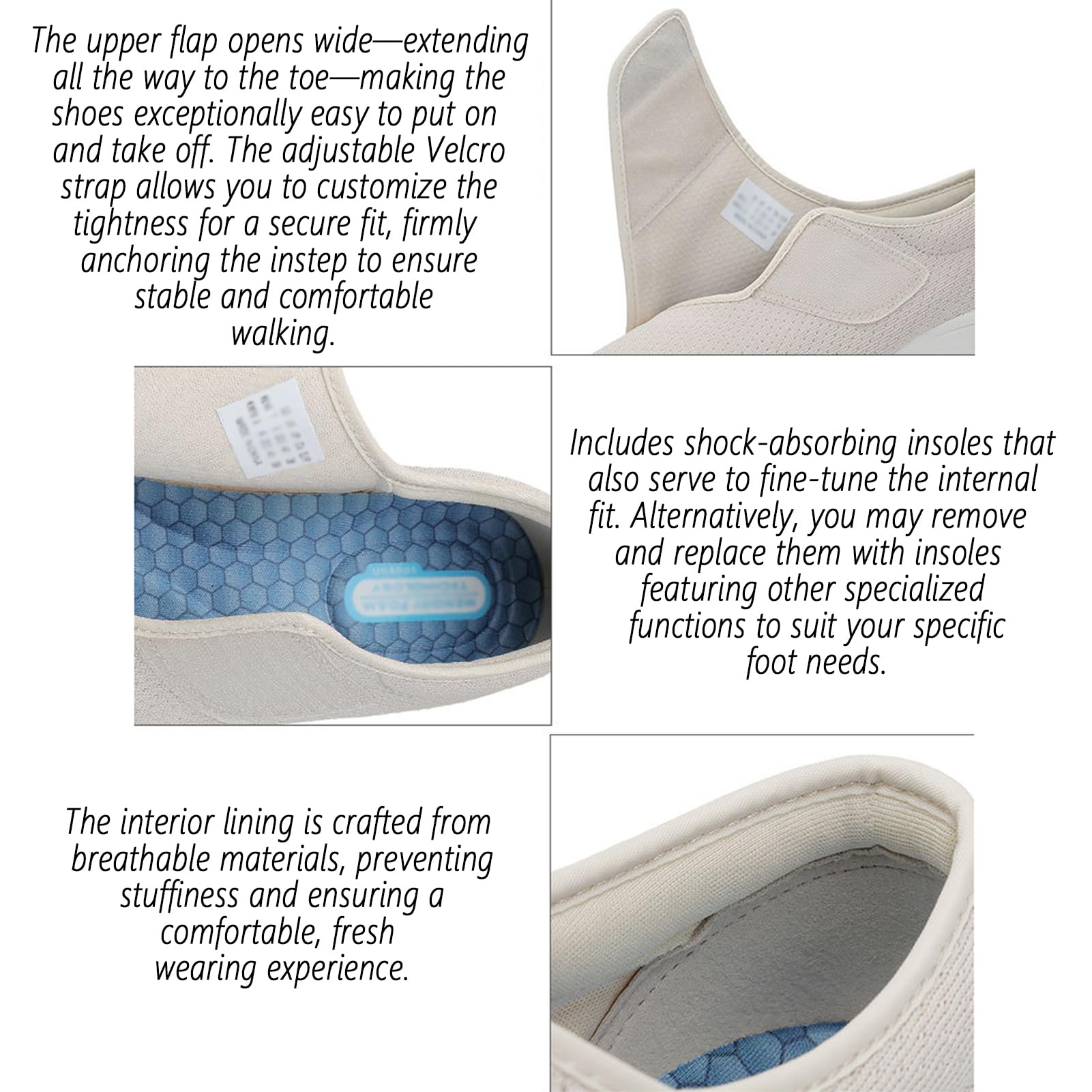Scarpe Diabetici Uomo Donna Calzature Alluce Valgo, Scarpe Ortopediche Terapeutiche, Scarp Casual Ammortizzate Ad Aria, Ciabatte Estive Anziani Piedi Gonfi Uso Interno Ed Esterno