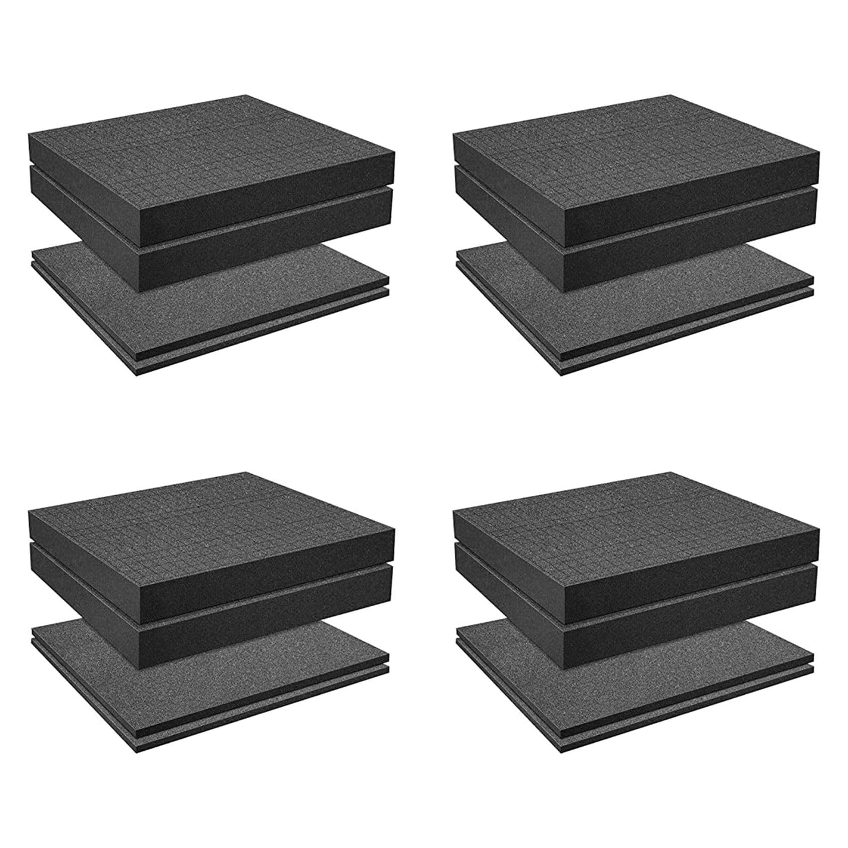 Pianka siatkowa, 8 szt., 300 x 300 x 50 mm, 8 szt., 300 x 300 x 10 mm, pianka do skrzynki narzędziowej, walizki na aparat, wkładki do walizki, narzędzia