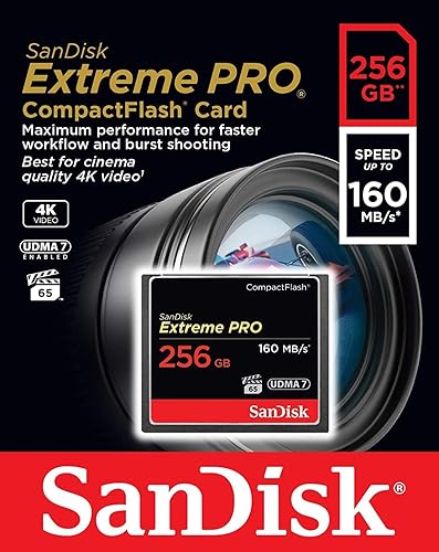 Miniatura 4 de SanDisk Extreme Pro - Tarjeta de memoria CompactFlash UDMA 7 hasta 160 MB  s , Negro