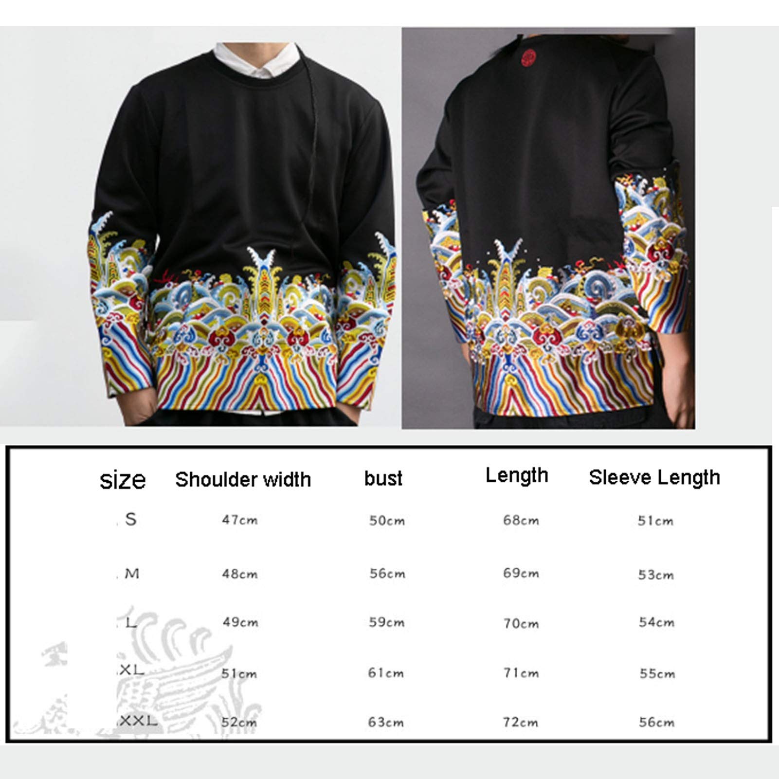 Haftowana bluza z kapturem z wodą morską Cliff męska bluza z kapturem sweter precyzyjny haft, aby przywrócić wzór S-4XL, 7 rozmiarów nadaje się do szkoły, na imprezę, dla rodziny, na zewnątrz, codzienne ubrania