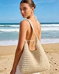 Straw Bags for Women, Summer Woven Tote Bag, Beach Shoulder Bag, Hobo Handbag for Vacation, Travel Casual Purse