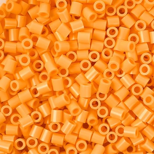 Miniatura 2 de ARTKAL Cuentas de hierro naranja de 0.197 in para manualidades, 1000 cuentas fusibles naranjas