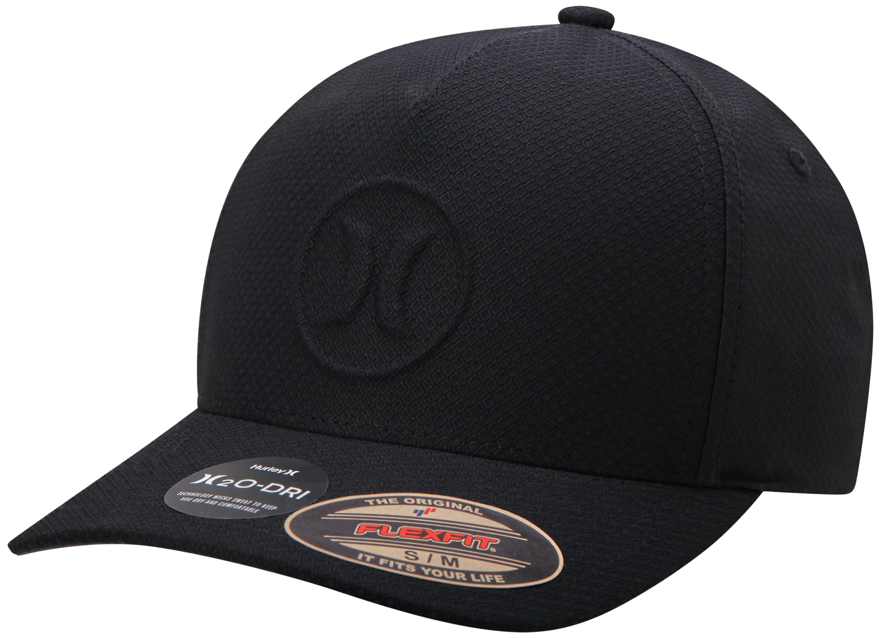 Hurley Mens Trucker Hat - Moisture Wicking and Quick Dry Ball Cap, Curved Brim Mesh Back Fitted Baseball Cap for Men