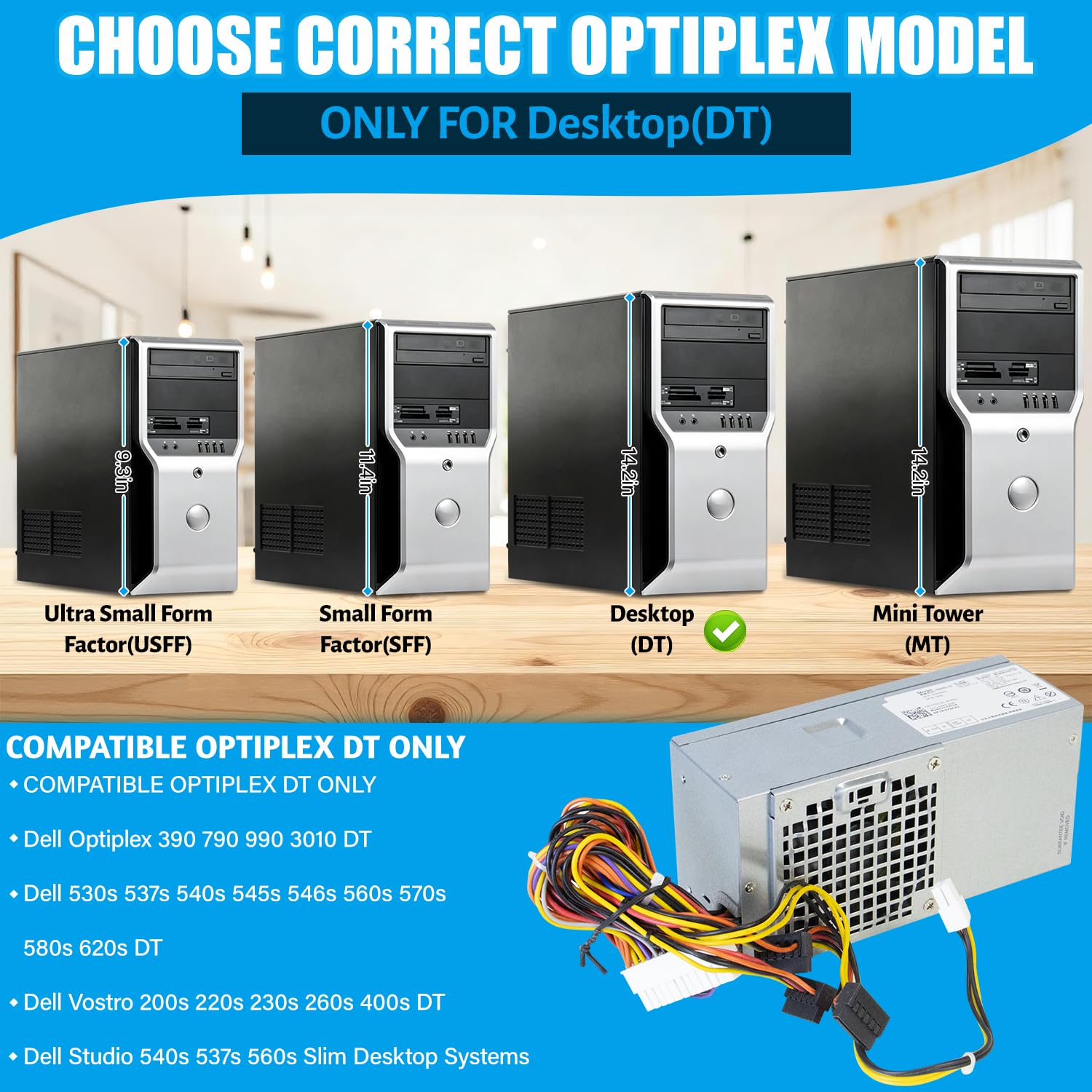 Amazon | D250AD-00 H250ad-00 250W 電源 Dell Optiplex 390 3010 990 