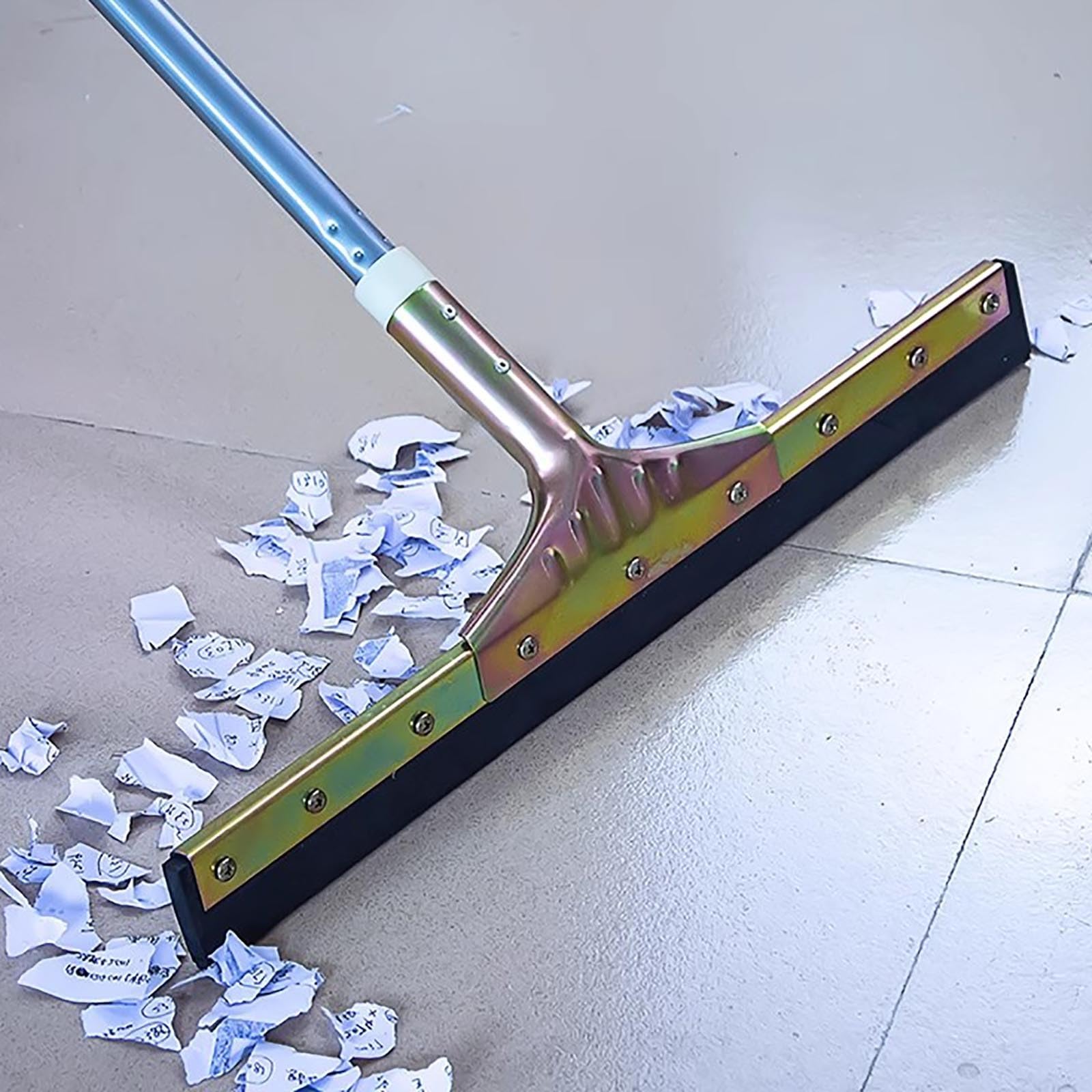 Escobilla de goma pista de tenis Patio Cubierta Al Aire Libre Interior Escobilla De Goma Para Suelos Con Mango Extensible, Limpiaparabrisas Eliminador De Agua Para Paredes Y Pisos De Ducha De Azulejos