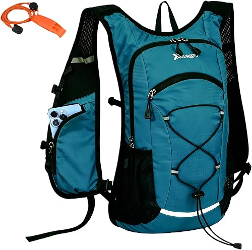 DOJUNS Mochila de senderismo ligera mochila de viaje de 20 litros, impermeable, mochila de senderismo para hombres y mujeres (azul lago)