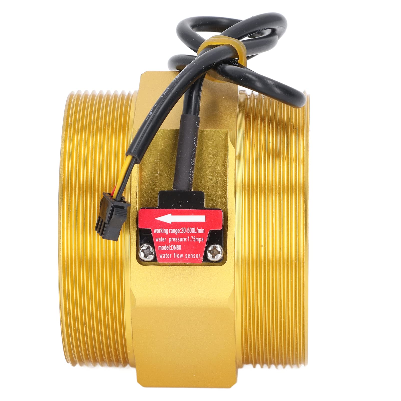 Akozon Sensor de Turbina Salida NPN de 3 Pulgadas para Riego, Calentadores y Equipos Industriales Medidor de Flujo Alto con Detección de Pulso