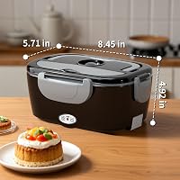 SOOOEC 100W Elektromos Ételmelegítő 3in1 Hordozható Rozsdamentes Acél 12V/24V/220V Autó Iroda Kék 1.5L 7