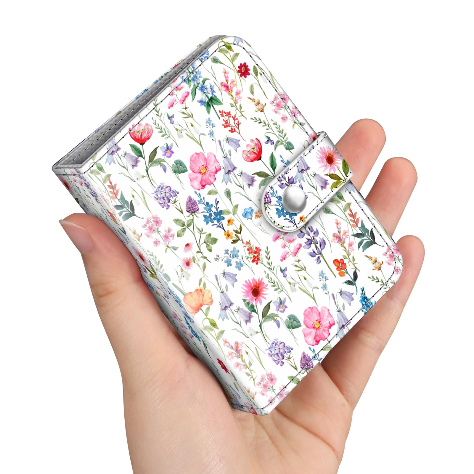 Fintie Mini Fotoalbum für 2x3 Zoll Filme - 52 Taschen kleine Alben für Fujifilm Instax Mini Sofortbildkamera/Polaroid Hi-Print Bilder, Kpop Fotokartenhalter Binder, (Blumenfantasie)