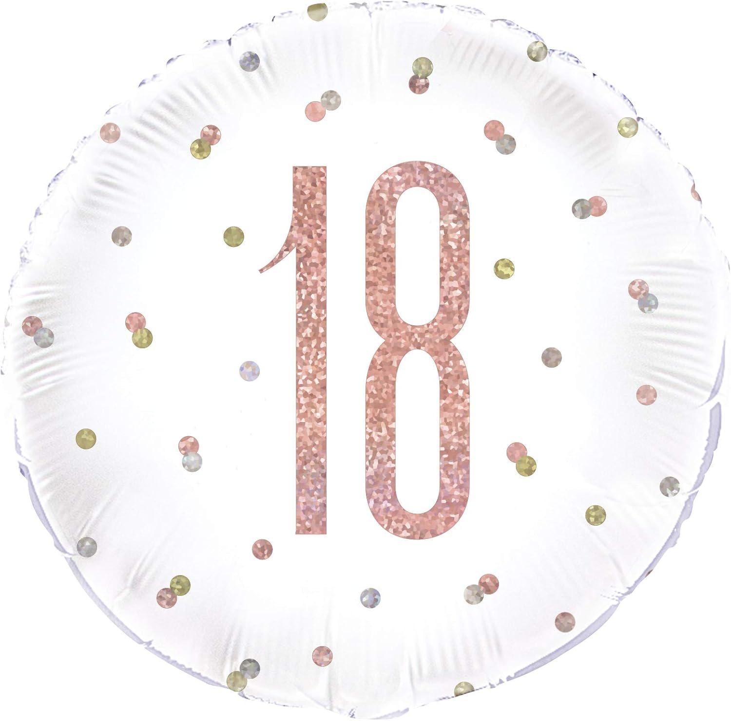 Unique 83341 Black Prismatic 13th Birthday Round Foil Balloon, 18" 1 Pc, Age 13